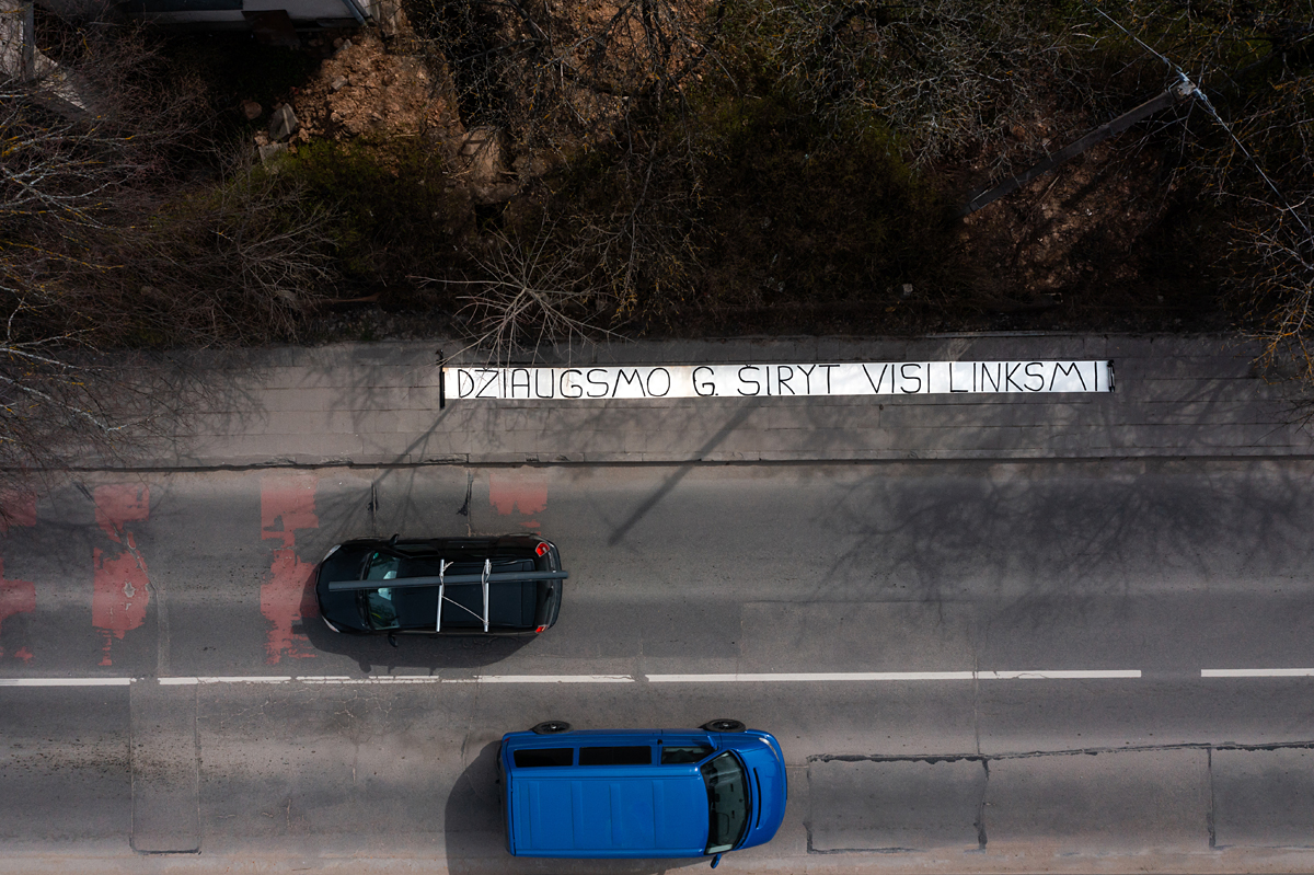 Vilniaus gatvės dronu drone fotografas