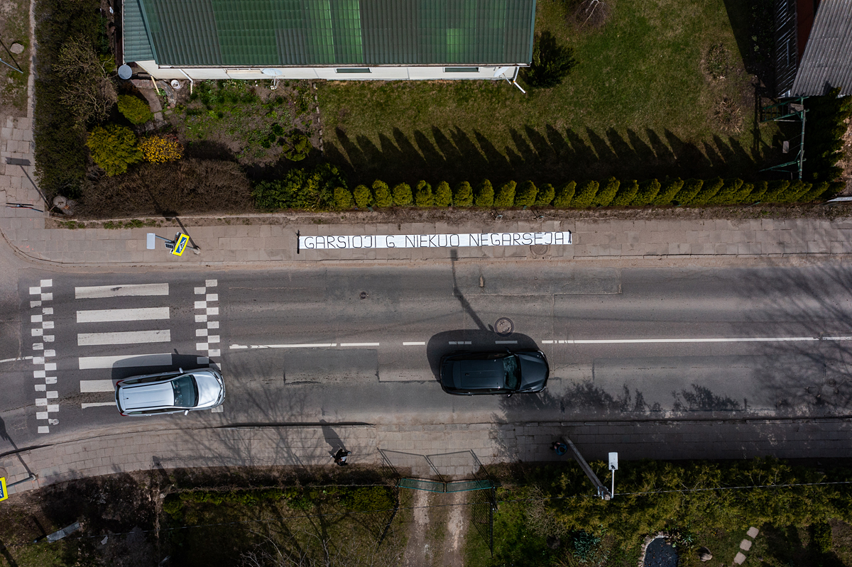 Vilniaus gatvės dronu drone fotografas