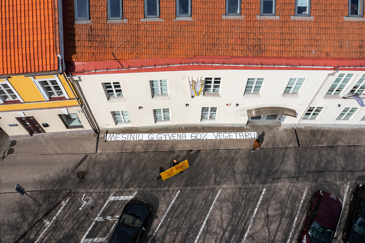 Vilniaus gatvės dronu drone fotografas