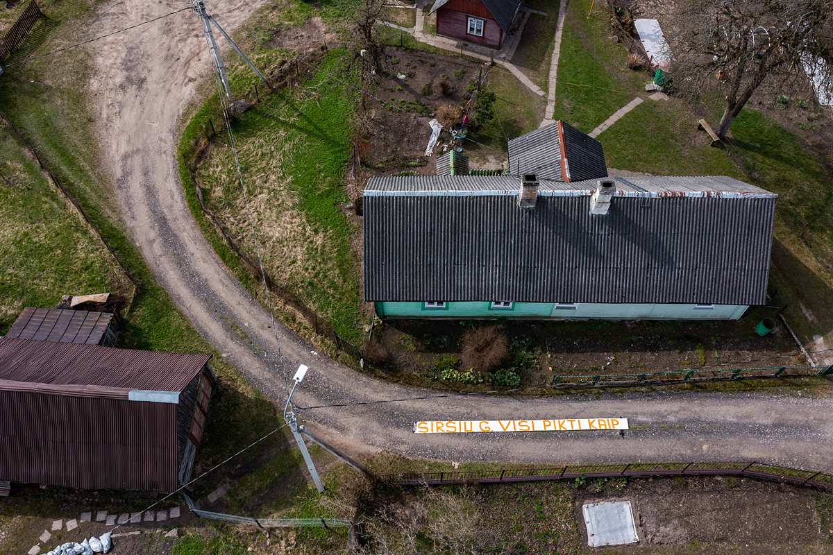 Vilniaus gatvės dronu drone fotografas